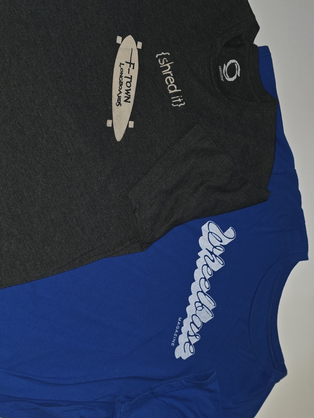 (2) F-TOWN & Wheelbase -Men's Short Sleeve Tee Pack - Royal Blue & Charcoal
